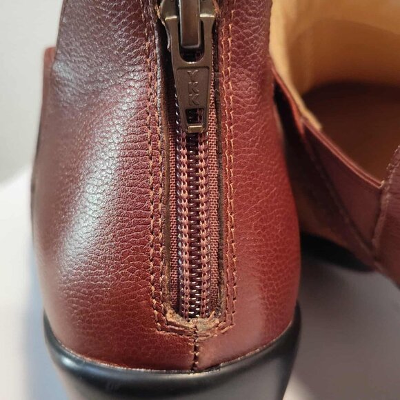 Alegria Floral suede 'Natalee' brown ankle bootie size 8, Euro 38 - Picture 10 of 11